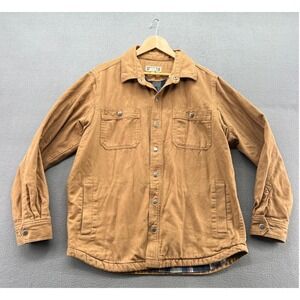 Duluth Trading Co Brown Canvas Shirt Jacket